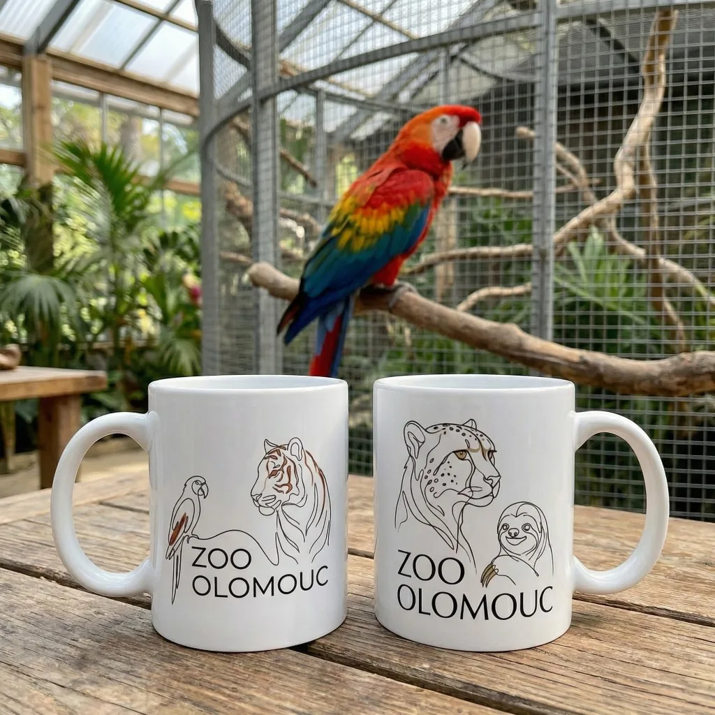Keramické hrnčeky Zoo Olomouc – ukážka realizácie
